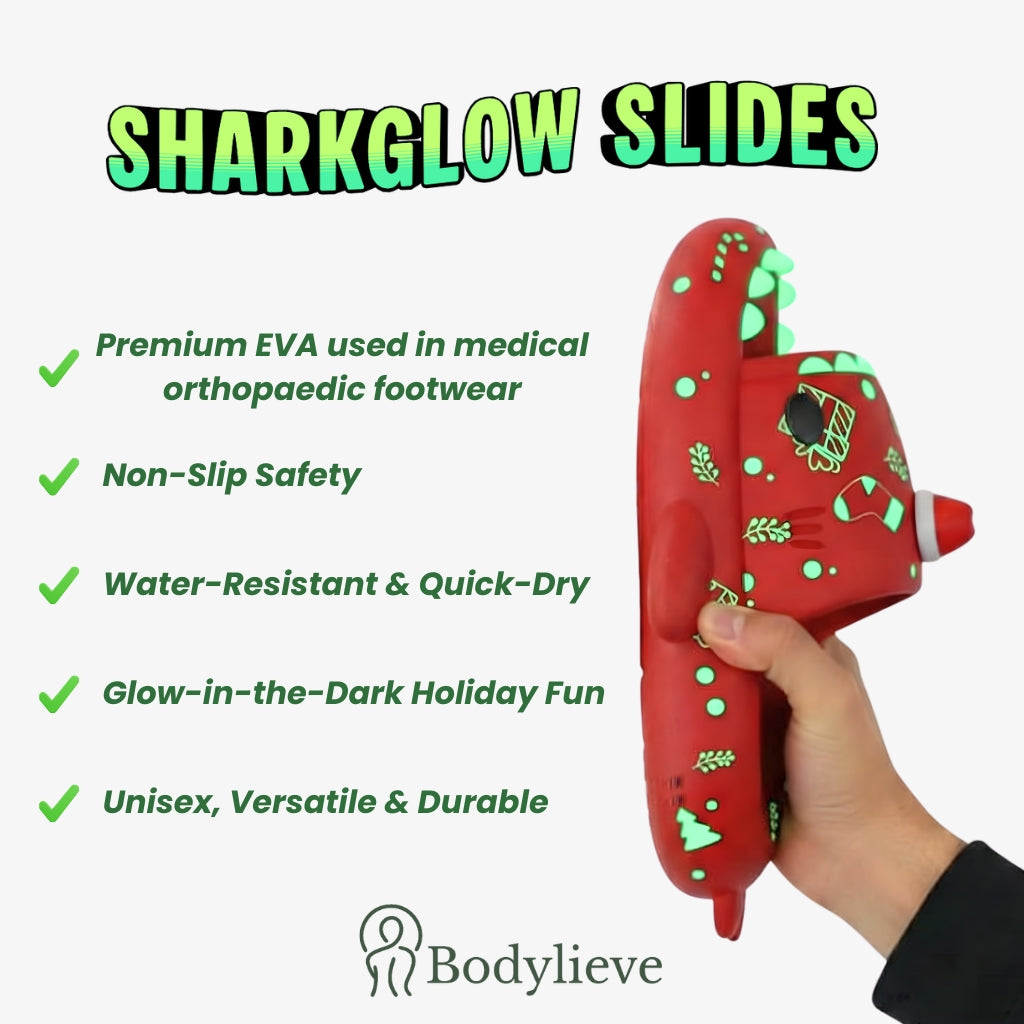 Bodylieve™ SharkGlow Slides - Christmas Edition