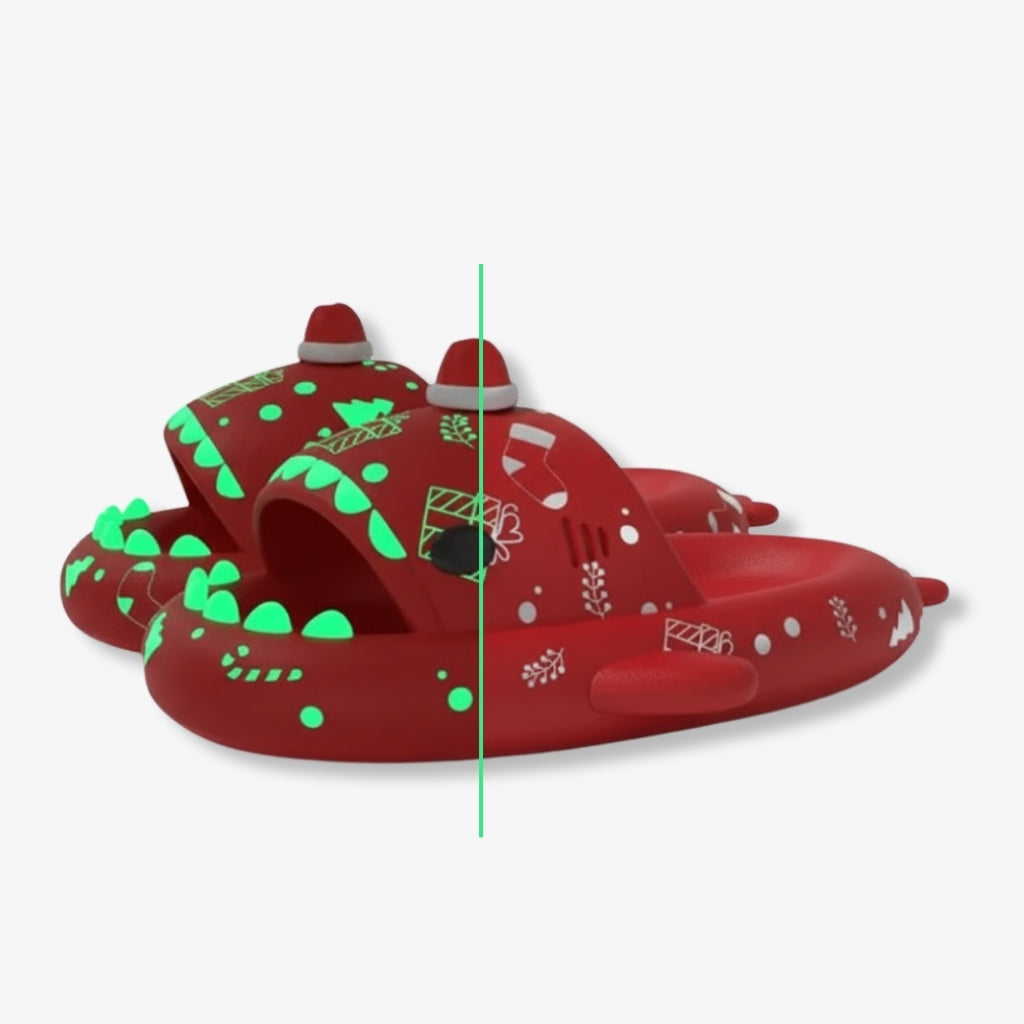 Bodylieve™ SharkGlow Slides - Christmas Edition