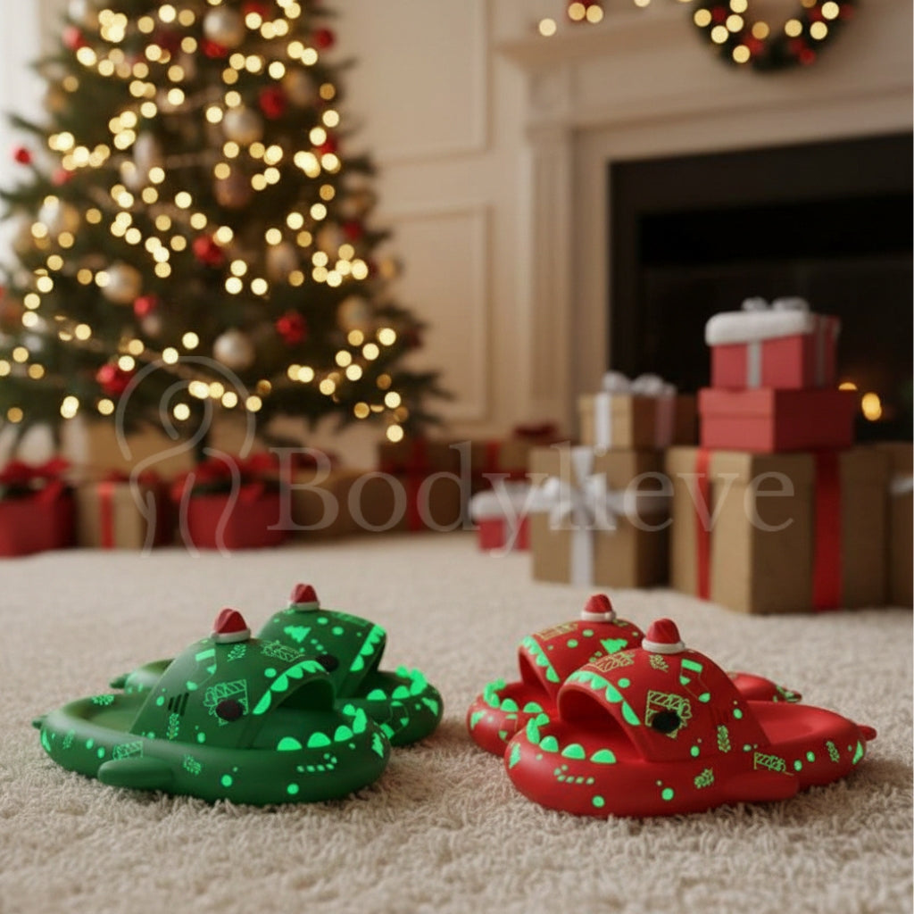 Bodylieve™ SharkGlow Slides - Christmas Edition