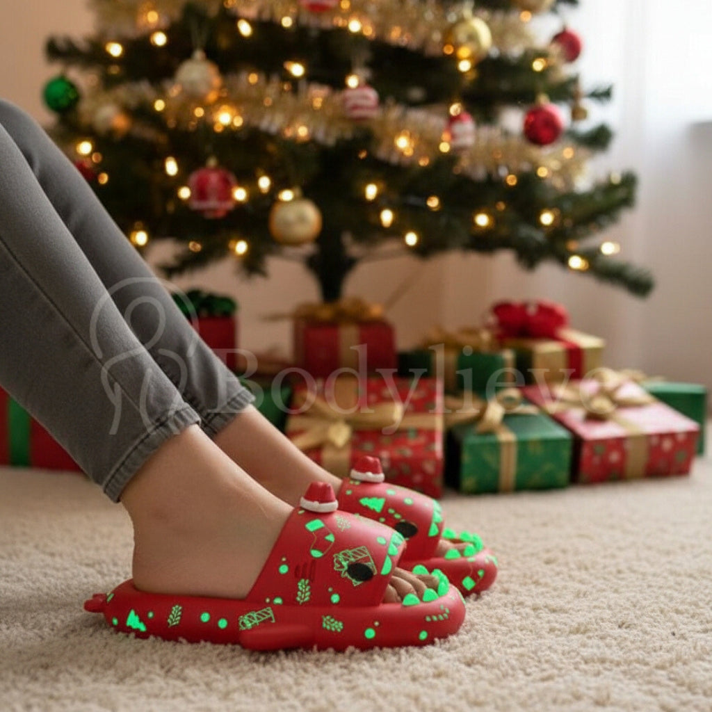 Bodylieve™ SharkGlow Slides - Christmas Edition