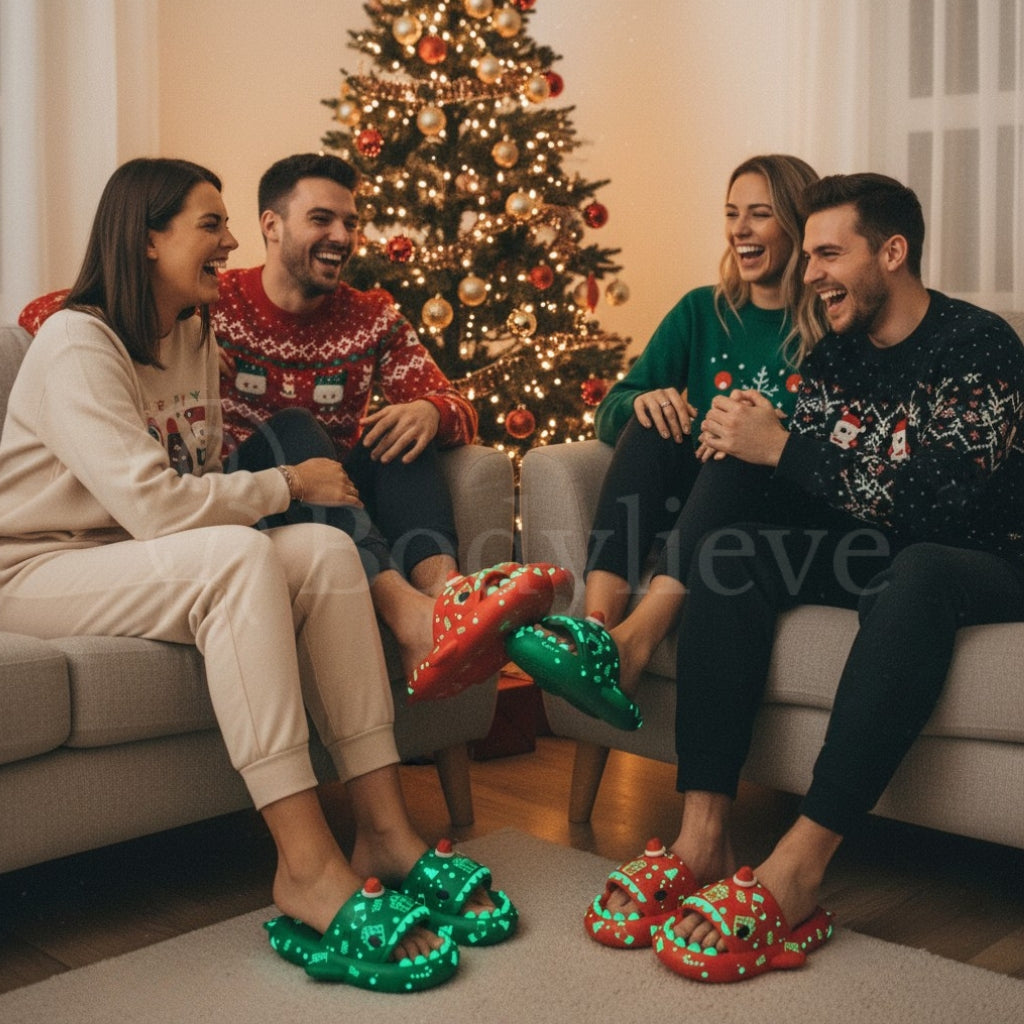 Bodylieve™ SharkGlow Slides - Christmas Edition